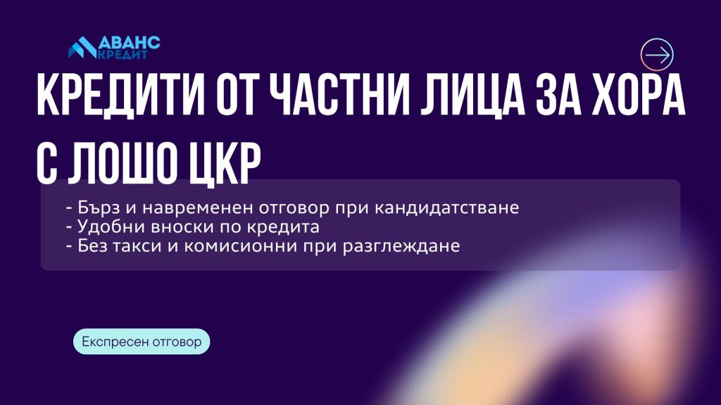 Кредити от частни лица за хора с лошо ЦКР