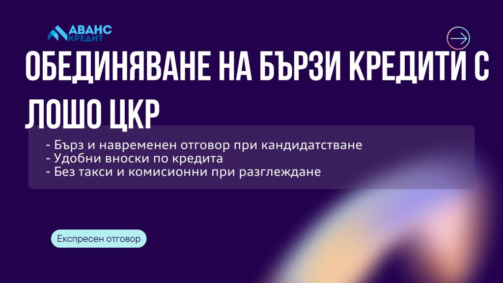Обединяване на бързи кредити с лошо ЦКР