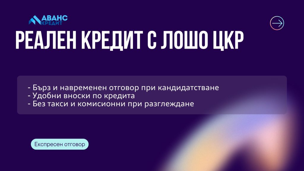 Реален кредит с лошо ЦКР
