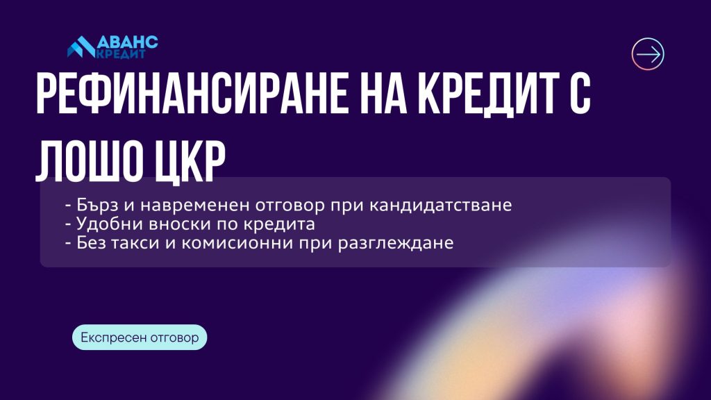 Рефинансиране на кредит с лошо ЦКР
