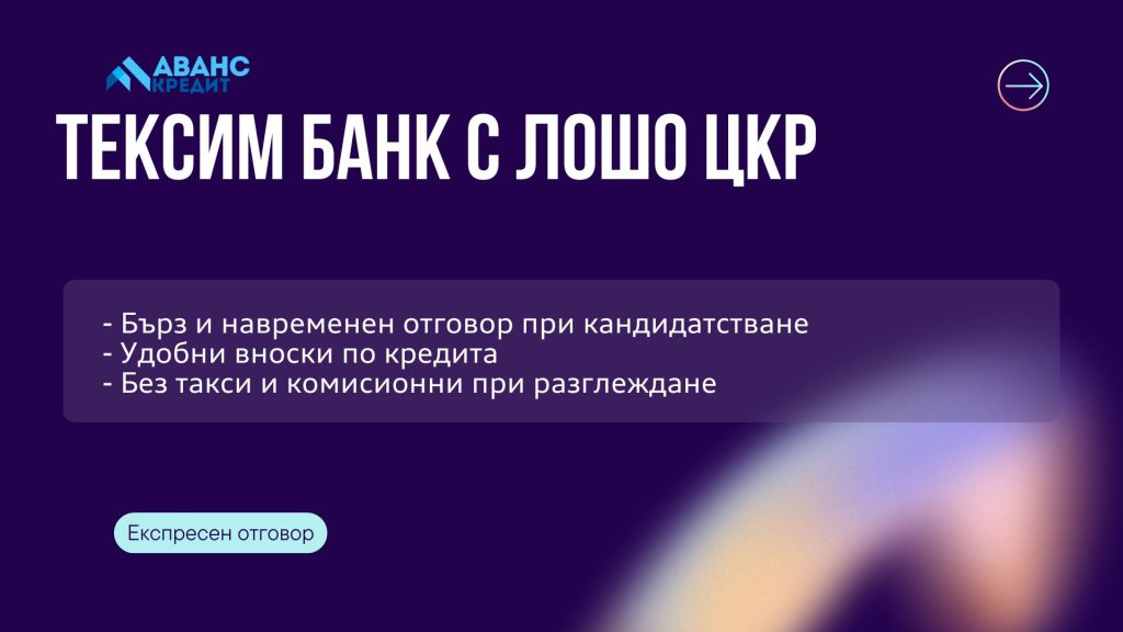 Тексим банк с лошо ЦКР